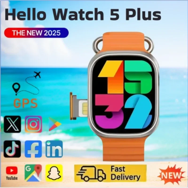 

Смарт-часы Hello Plum серии 10, Amoled, экран, 4 ГБ, музыкальный плеер, локальный альбом, OLED H15 Pro, мужские умные часы для Android IOS