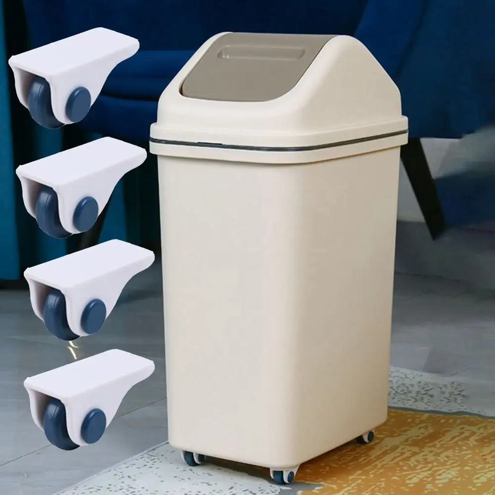 4Pcs 2 Colors Furniture Directional Casters Plastic Wearable Storage Box Bottom Caster No Scratches Self-Adhesive