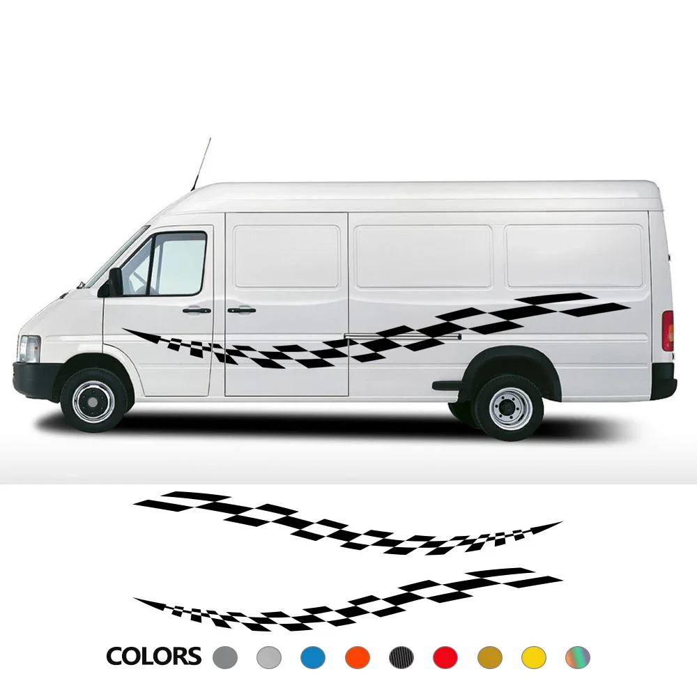 

2 шт. автомобильные наклейки с обеих сторон для Volkswagen VW LT35 гоночный спорт DIY кемпер фургон полосы графика виниловые декоративные наклейки аксессуары
