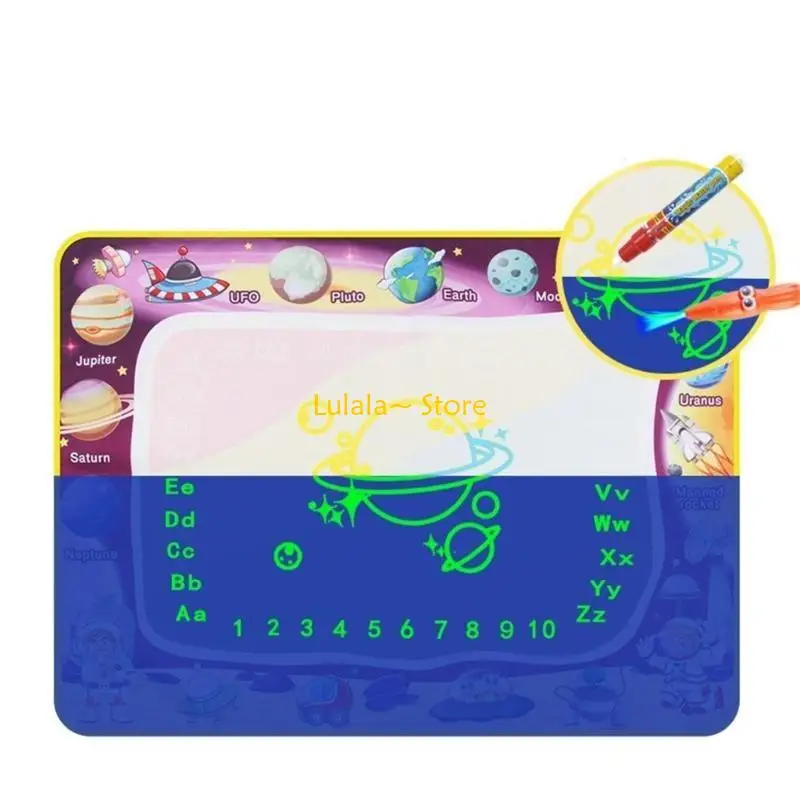 Y4QA Magical Water Drawing MAT ระบายสี พรม Magical ปากกาและแสตมป์วาดภาพวาด BOARD ของขวัญของเล่นสำหรับเด็ก