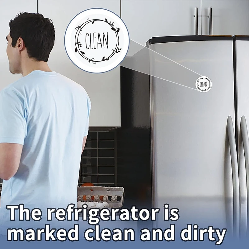 2PCS Dishwasher Magnet Clean Dirty Sign Shutter Only Changes When You Push It Non-Scratching Dishes Are Clean Or Dirty