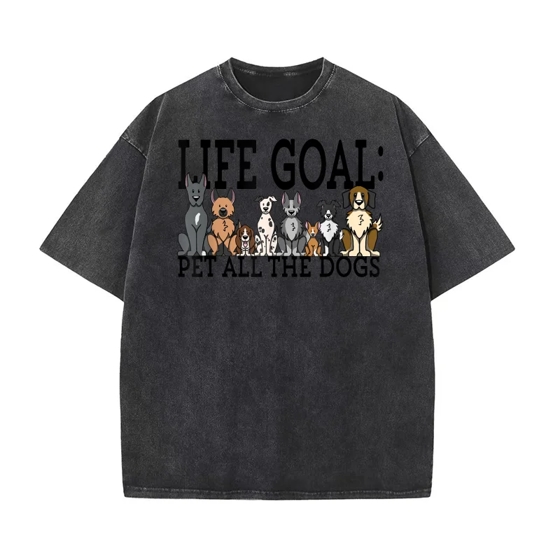 

Dog Lovers T-shirt Mens Tee Shirts Short Sleeve Male Clothes Fashion Women Men Man Funny Life Goal Pet Dogs