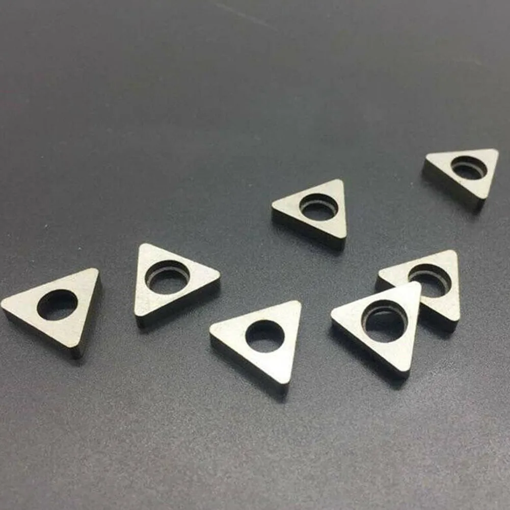 Imagem -03 - Cnc Tungsten Aço Turning Tool Holder Cortador Bar Shim Mt1603 Almofada de Corte Cunha Triangular Peças de Ferramentas 10 Pcs