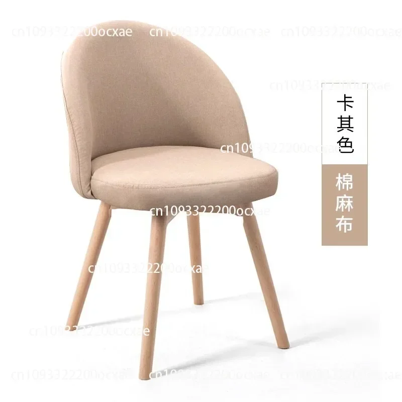 Wooden Dining Chair Modern Simple Desk Chair Home Nordic Style Bedroom Makeup Stool Backrest Dining Table Chair