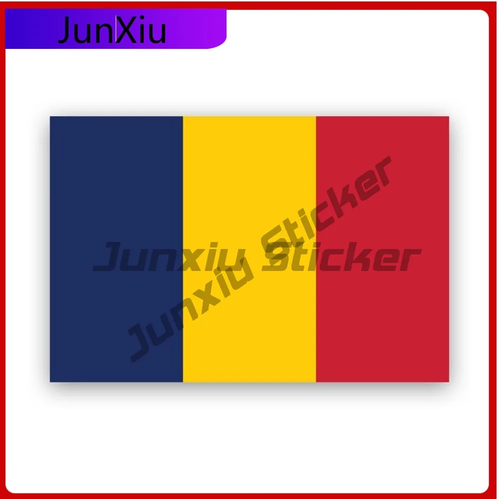 

Chadian Flag Sticker Sun Resistant Fade Resistant Vintage For Laptop Rear Windshield Bumper Self Adhesive No Residue Decal
