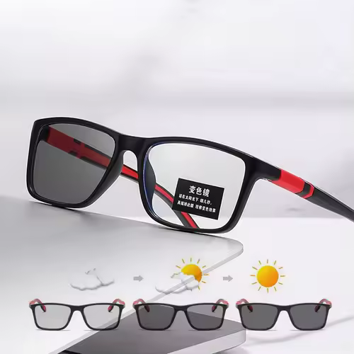 Photochromic Anti Blue Light Outdoor Sports Cycling Ultra Light High-definition Color Changing Myopia Glasses 0 -0.5 -0.75 -1.25 - Image 5