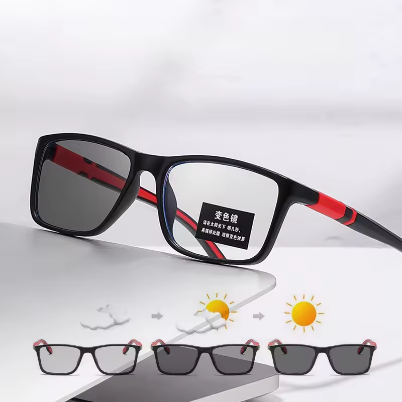 Photochromic Anti Blue Light Outdoor Sports Cycling Ultra Light High-definition Color Changing Myopia Glasses 0 -0.5 -0.75 -1.25 - Image 5