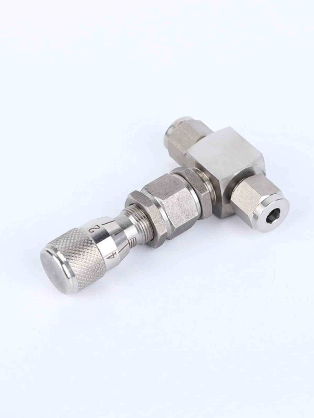 Sleeve Type Micro Regulating Needle Valve Air Liquid Direct Connect Stainless Steel 304 PN32 WL91H-320P Flow Control Valve 32MPA