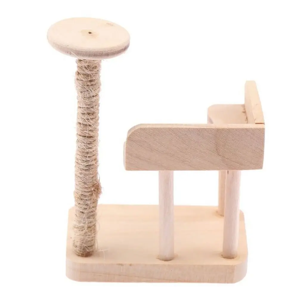 Wooden Miniature Cat Climbing Frame Cat Tree Cat Climbing Rack Dollhouse Cat Tree Model Mini Reversible