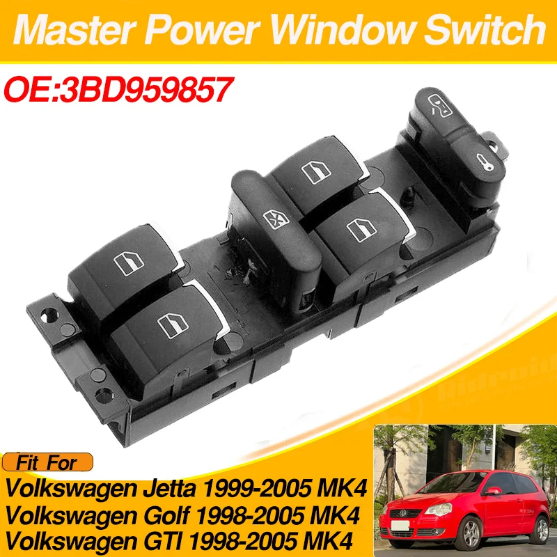 

Power Window Control Switch Button For VW Volkswagen Jetta Volkswagen Golf Volkswagen GTI 1998-2005 MK4 3BD959857