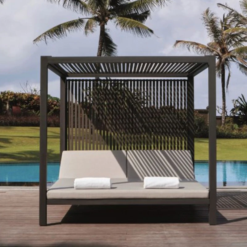 Outside Furniture Pool Outdoor Bed Canada Luxury Garden Patio Daybed Canopy Beach Day Bed Swimming Pool Cabana Beds Outdoor