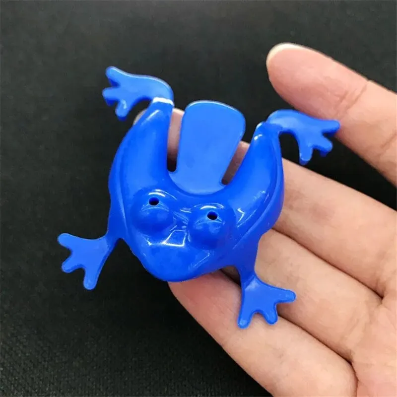 10Pcs Little Jumping Leap Frog Bounce Fidget Toys for Kids Novelty Assorted Stress Reliever Toys for Children Birthday Gift