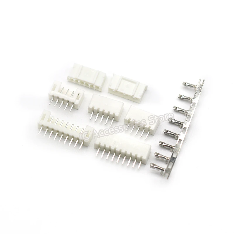 50pcs Curved pin PH2.0MM Straight Socket Connector 2P3P4P5P6P7P8P10P12P