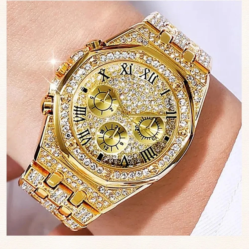 Orologi da donna con diamanti orologi da polso da donna in oro orologi da polso da donna con strass di marca di lusso da donna