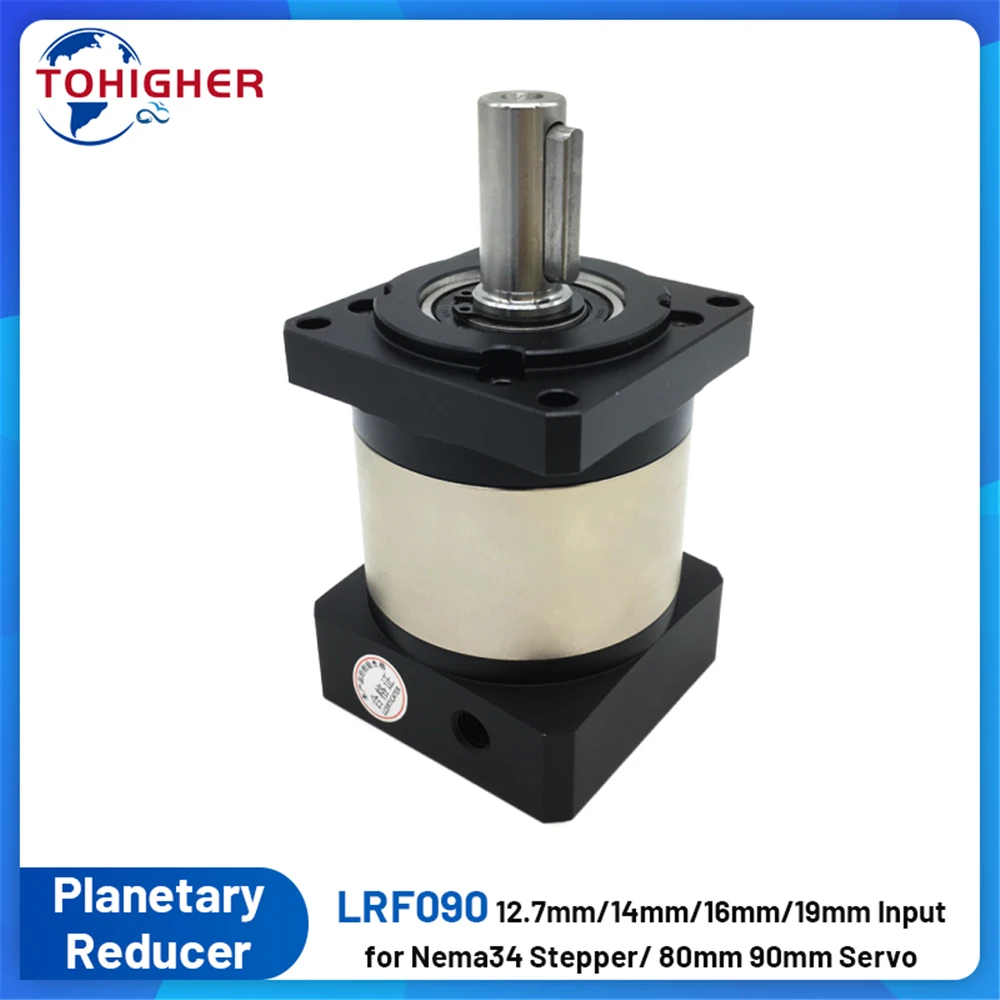 

Planetary Gearbox Nema34 Gear Reducer Ratio 3,5,10,15:1-70:1 12.7/14/16/19mm Input for 86 Stepper 80/90 Flange 750W Servo Motor