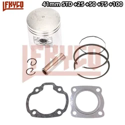 Motorcycle 41mm for Suzuki AD50 Address 50 AG50 ZZ50 SJ50 TGB R50X KATANA Sepia Scooter Moped 2 Stroke Piston 10MM PIN Rings Kit