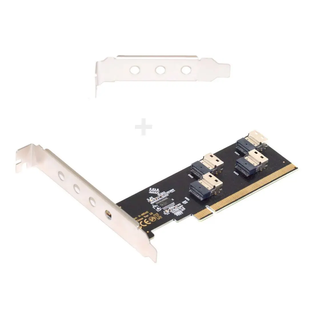 ChenYang CY Four 4X Slimline SFF-8654 X4 NVME to PCI-Express X16 3.0 4.0 Raid Card VROC Raid0 Hyper Adapter