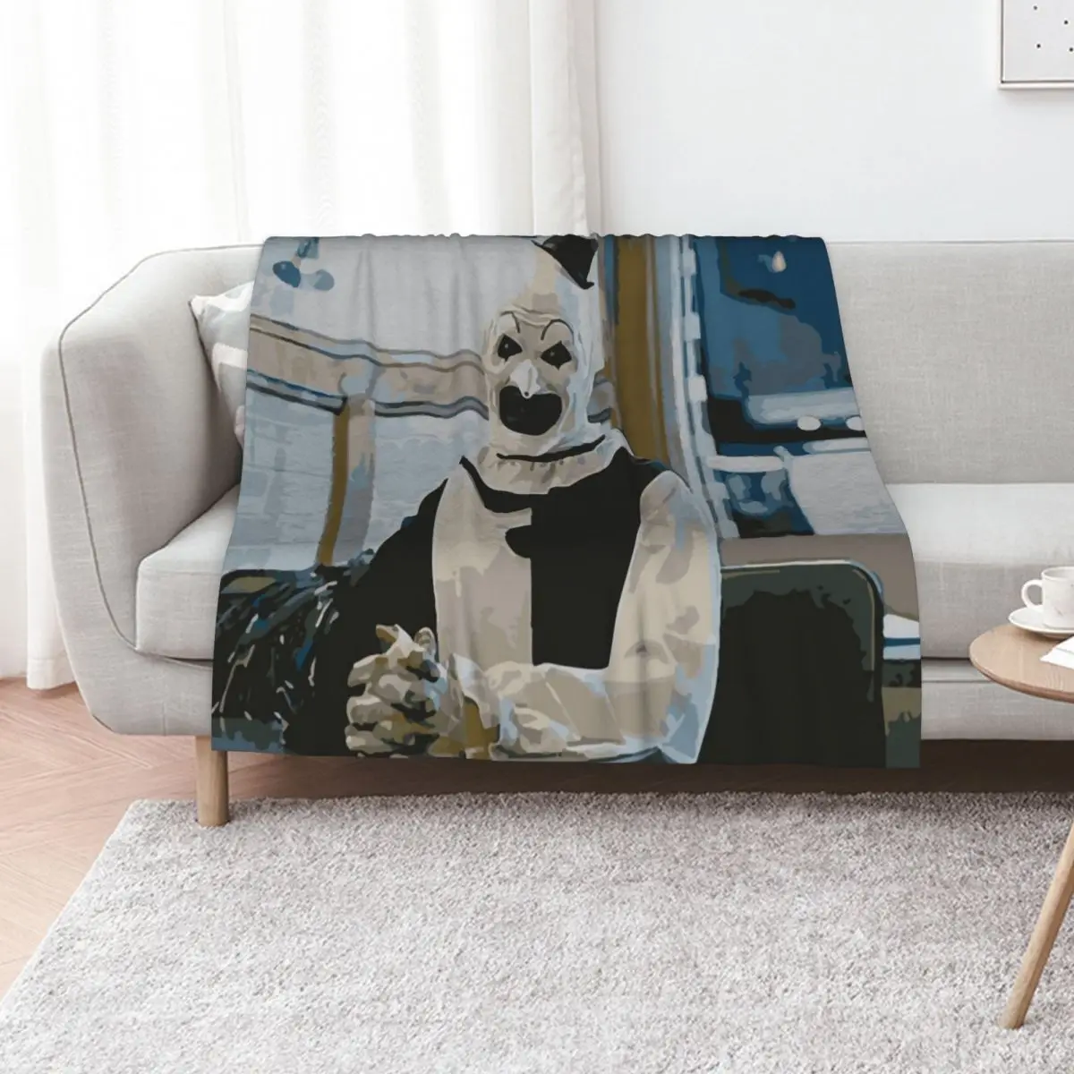 Art The Clown - Terrifier Throw Blanket Thin funny gift Furrys Sofa Quilt Plaid Luxury St Blankets