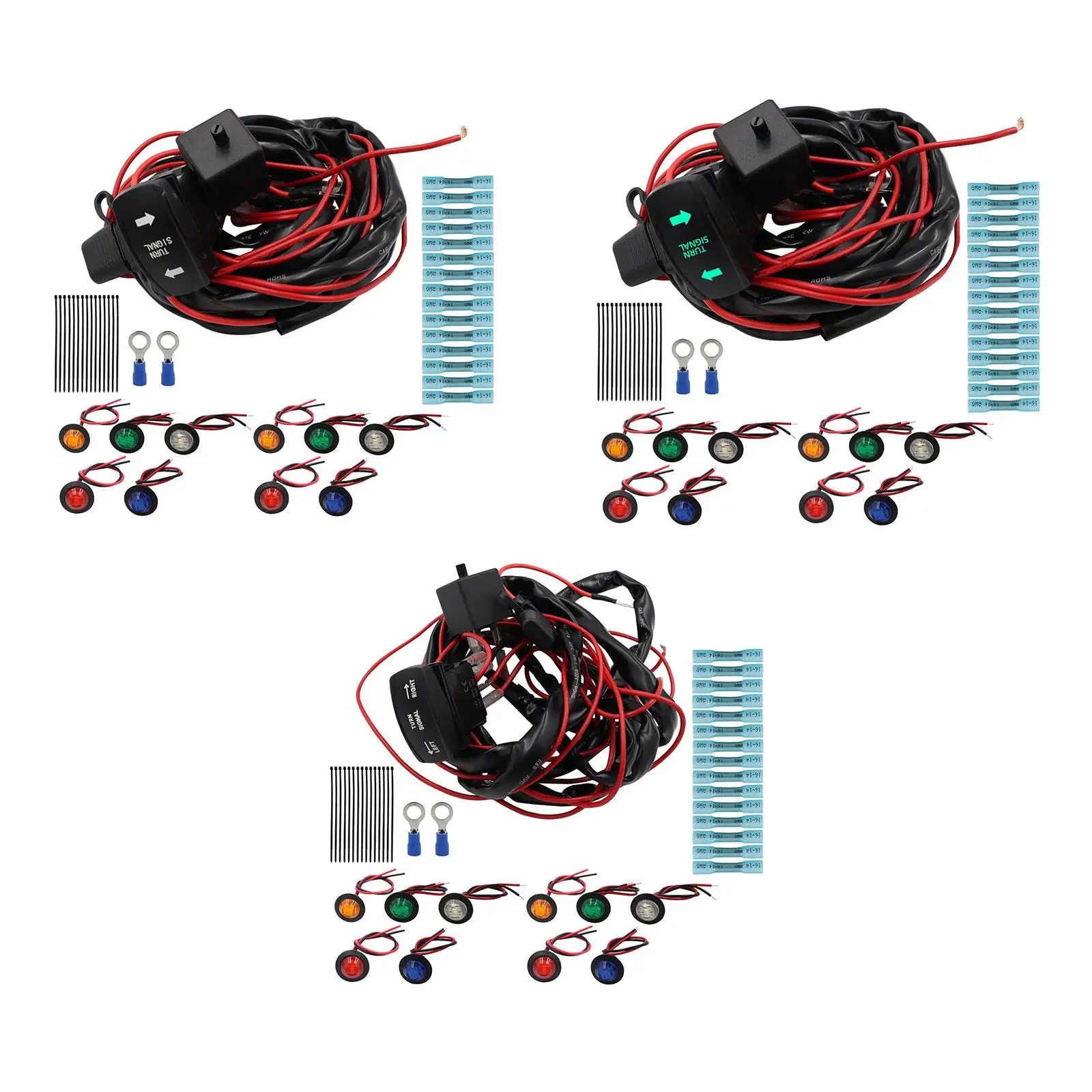 Universal ATV UTV Street Legal Kit Replaces Easy to Install Spare Parts Durable with Turn Signal Rocker Switch Turn Signal Kit