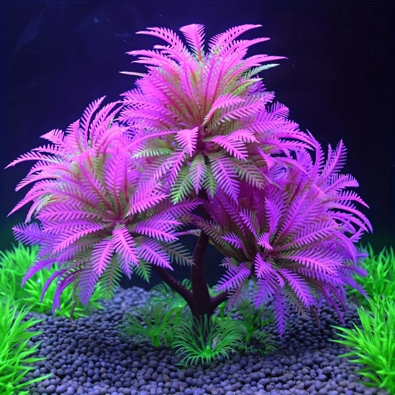 Aquarium Landschafts bau Aquarium Dekoration Kunststoff Kokosnuss baum Pflanze Simulation Algen Ornamente