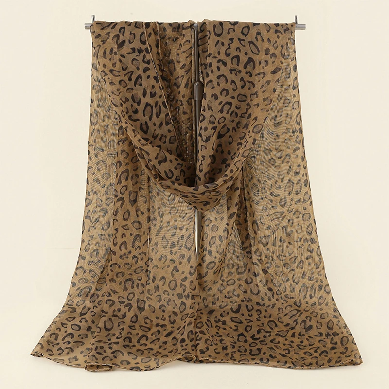 European And American Fashion Leopard Print Sunscreen Shawl Scarf