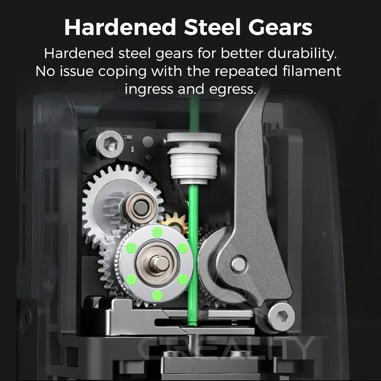 Creality, 2 шт., комплект экструзионных шестерен K2 Plus/K2/K2 Pro, оригинальные моторные шестерни экструдера K2 Plus, аксессуары, детали 3D-принтера