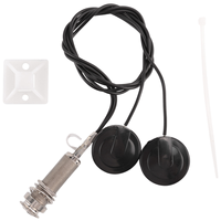 21-INCHES Wire Length 1/4 Inch Output Jack 2 In 1 Piezo Pickup Disc Transducer for Guitar Violin Ukulele Mandolin Banjo Cello(wi