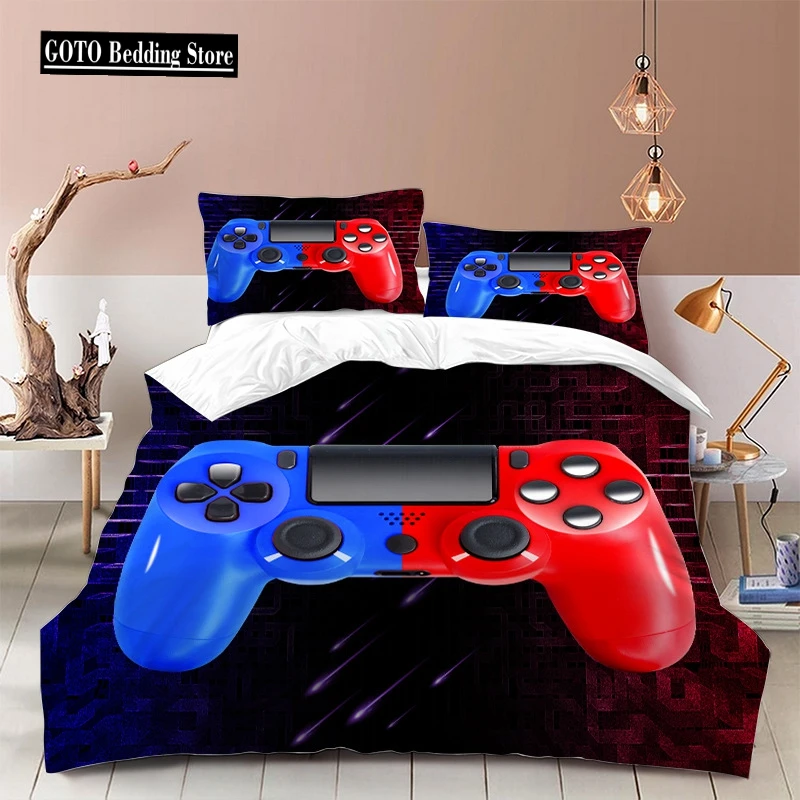 

Teen /Boy/Kid Video Games Bedding Set Gaming Controller Pattern Design Comforter Cover ,Decorative Game Gamepad Quilt Cover Set