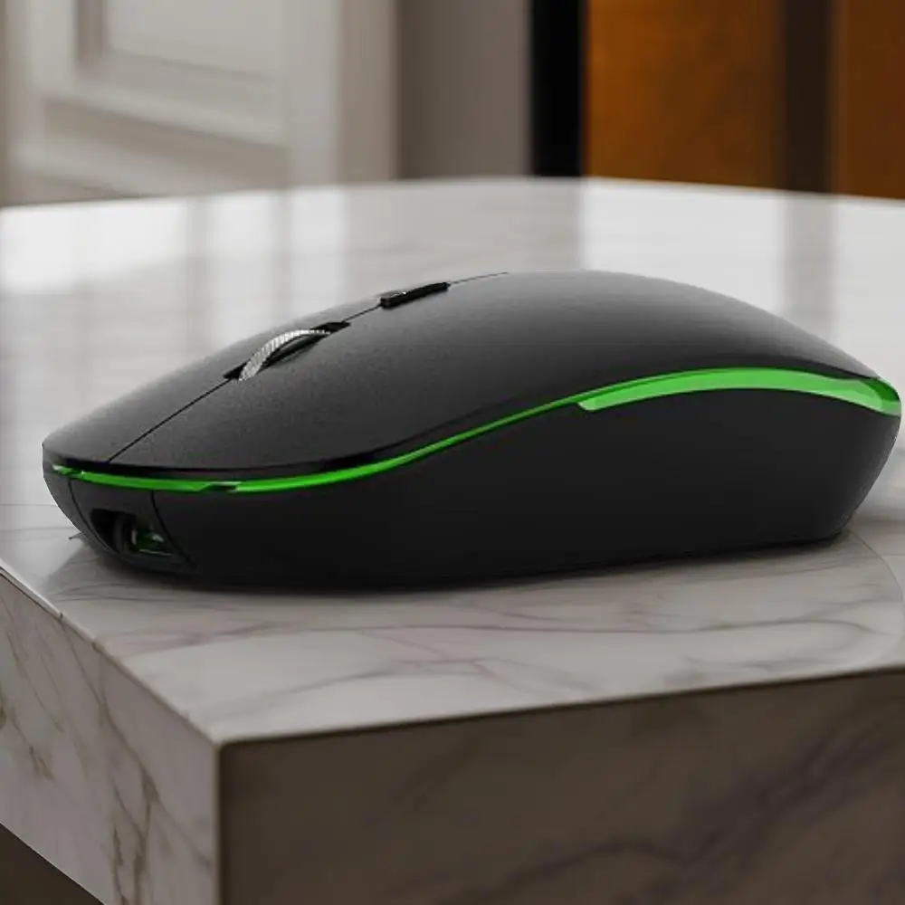 Wireless Mouse 2.4G Optical with USB Receiver and Type-C Adapter Ultra Silent Ergonomic for PC Laptop Desktop Chromebook Windows