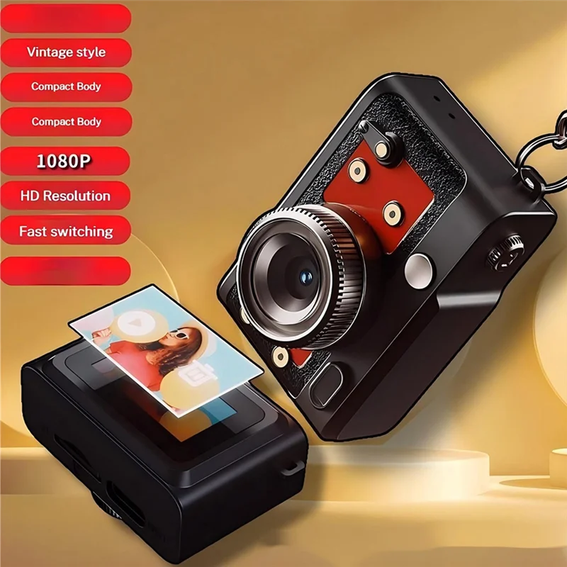 School Life Memory Students Gift Mini Retro Digital Camera 1080P HD Thumb Camcorder Portable Videography Device