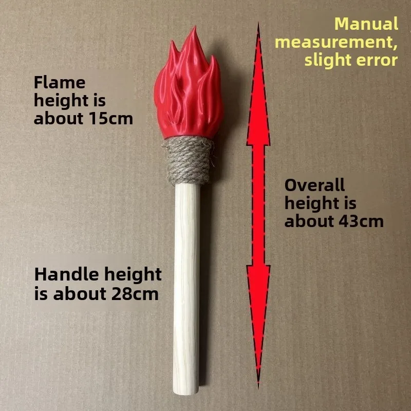 Torch Fake Flame Handheld Prop 3D Stereo Simulation Realistic Flame Stage Performance Festival Opening Sports Event Activity