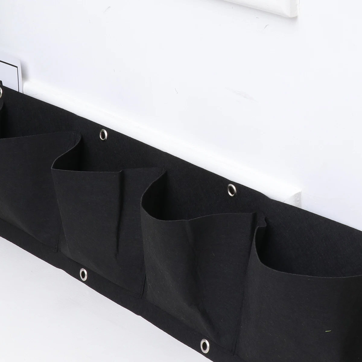 

Black Planter Wall Outdoor Plants Hanging Nursery Container Grow Semicircle
