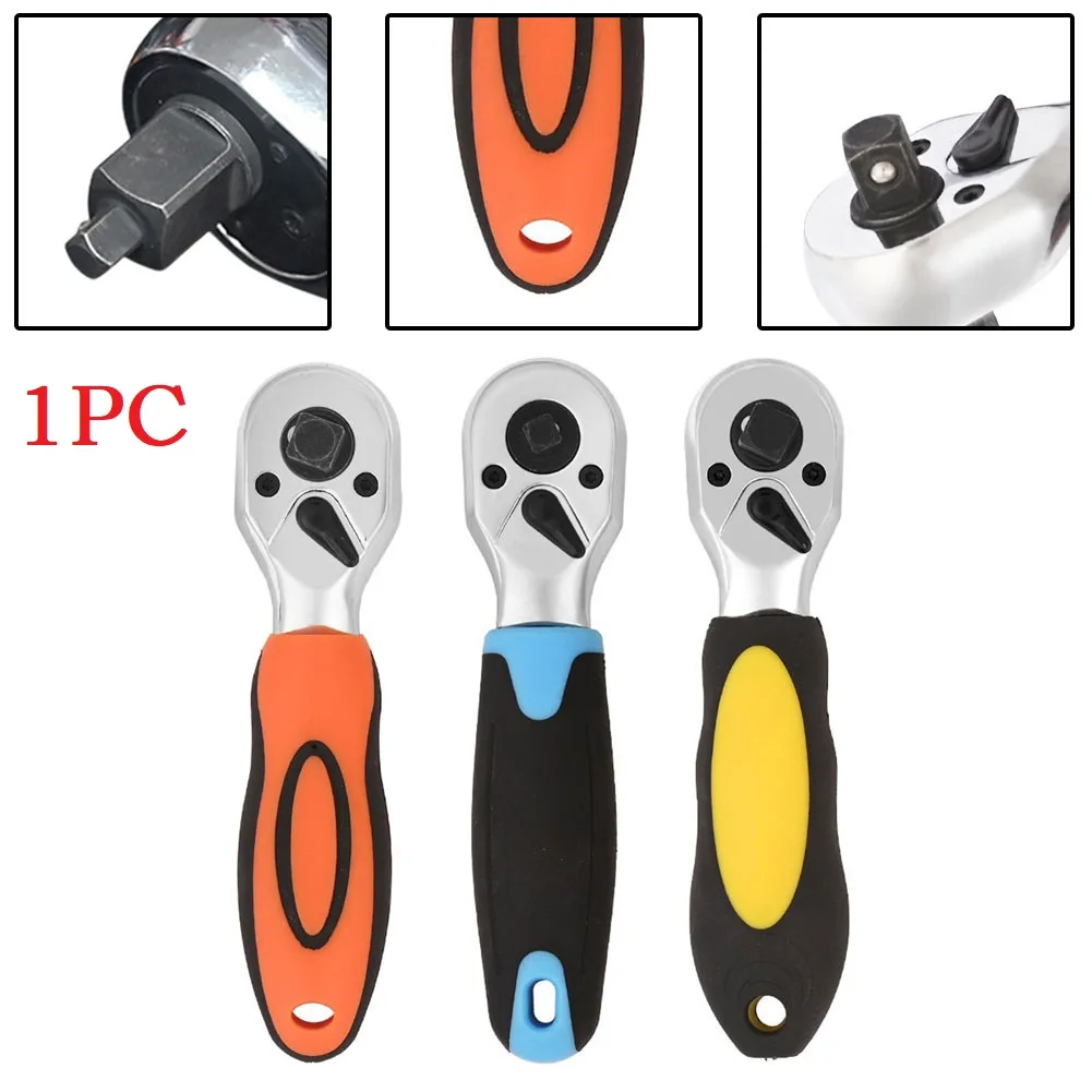 

72 Teeth Ratchet Wrench 1/4 3/8 1/2inch Straight Ratchet Socket Handle Socket Wrench Screwdriver Repair Hand Tool For Car