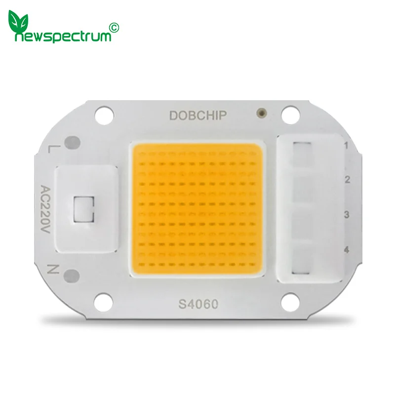 Ultra Thin Unmanned Driving 50W 220v AC COB Module LED Chip Bead Full Spectrum Plant Growth Light Floodlight