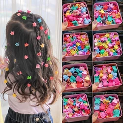 20/40pcs Girs Cute Colorful Flower Star Crown Small Hair Claws Lovely Hair Decorate Claw Clips Hairpins Kids Hair Accessories