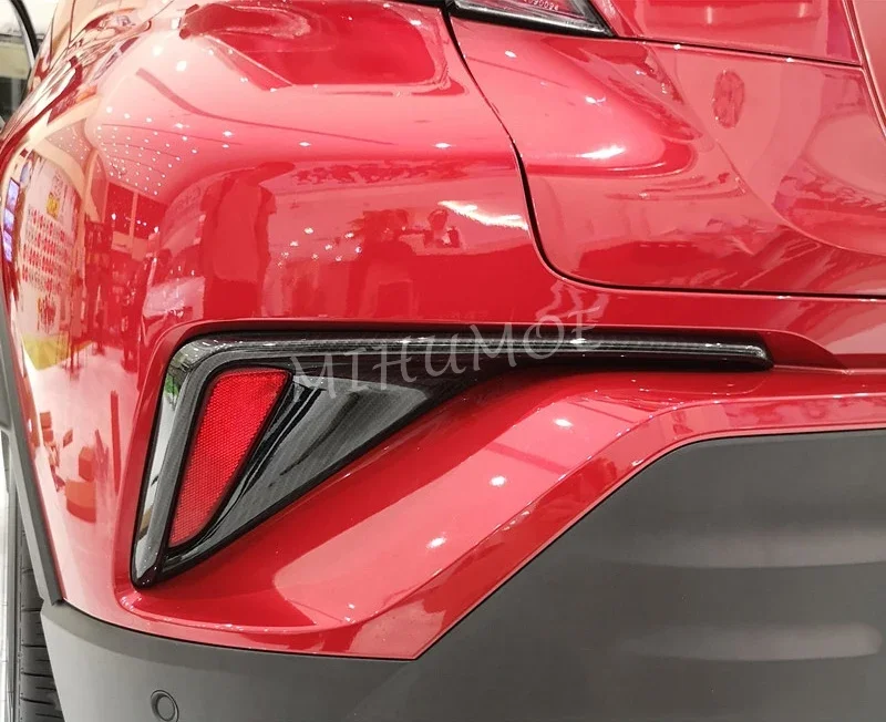 

Carbon Fiber Bumper Reflector Cover Rear Fog Light Overlay For Toyota C-HR CHR 2017 2018 2019 Accessories