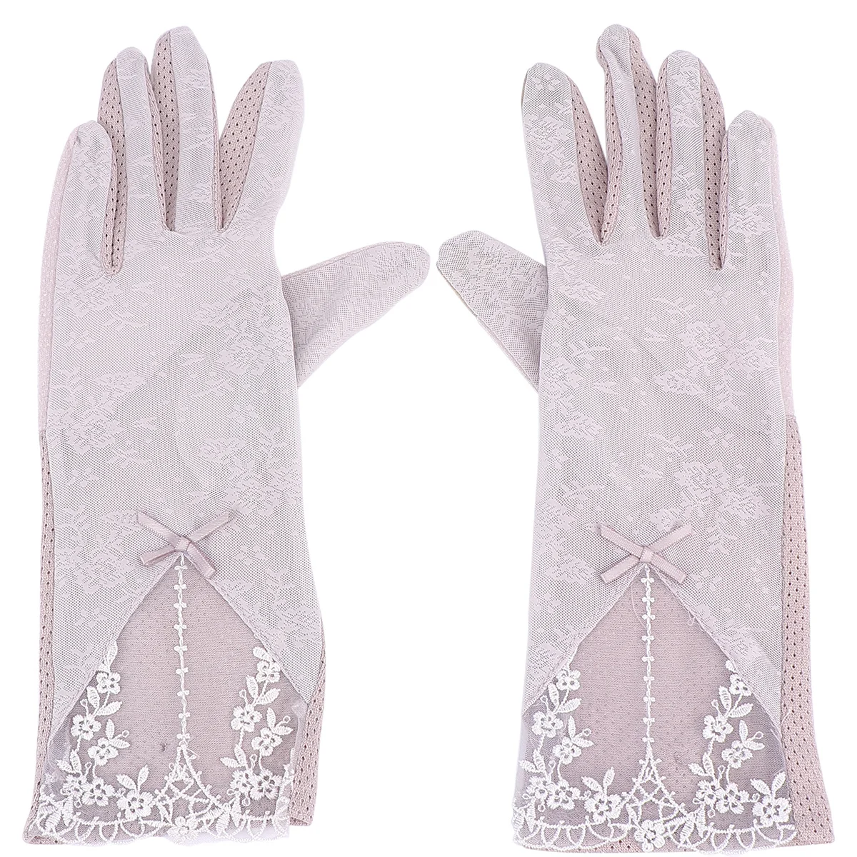 

Women Summer Non-Slip Touch Screen Gloves Outdoor Lace Full Finger Cycling Driving Hiking Breathable Anti-Sunburn Gloves