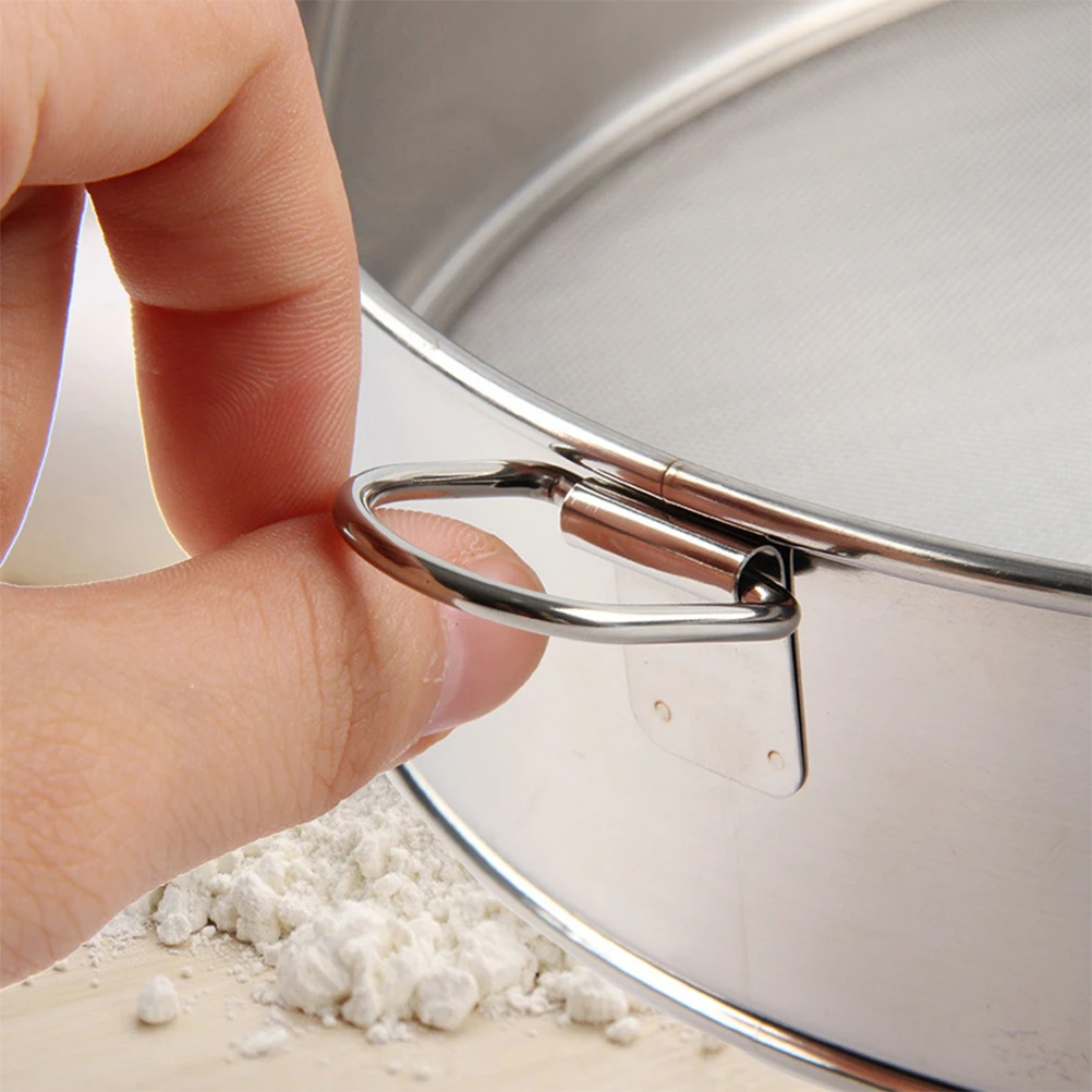 

Premium Stainless Steel Flour Sifter for Baking Fine Mesh Sieve Strainer Powder Sugar Salt Sifting Tool Home Kitchen Use