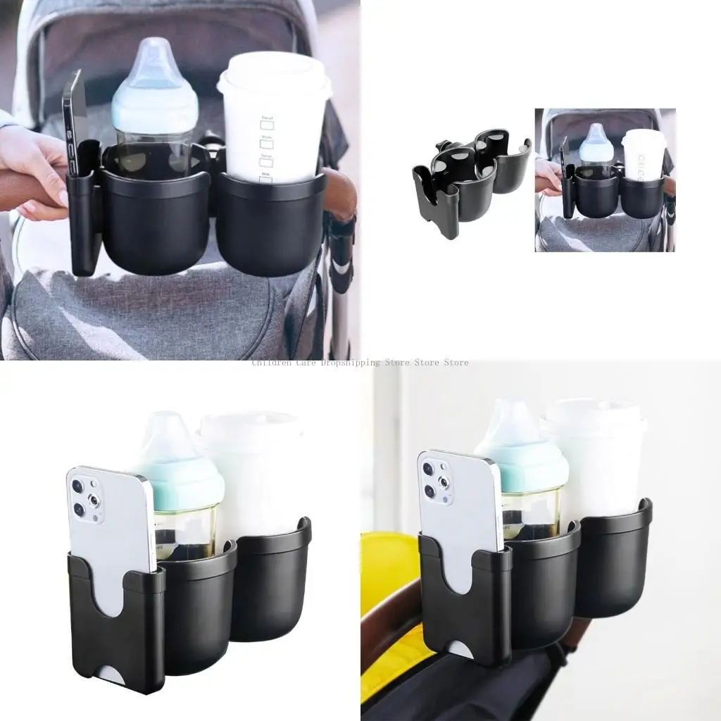 

Двойная чашка для инвалидных колясок на 360 ° С напитка напитки с держателем телефона