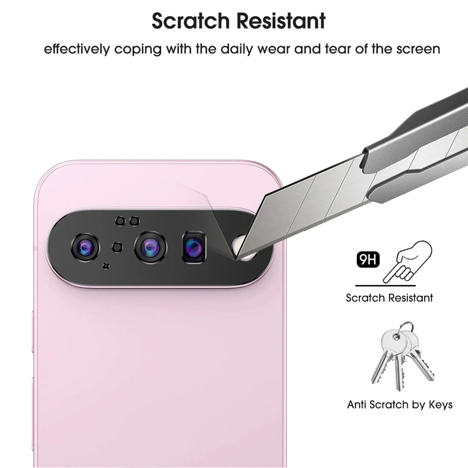 Google Pixel 10/9 Pro/XL用 折りたたみ式メタルレンズフィルム リアカメラ保護フィルム 2枚 Google Pixel10用 傷防止レンズカバー