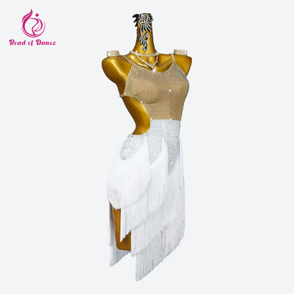 

Latin Dance Dress Girls Practice Wear Clothes Womens Ballroom Outfits Dancewear Skirt Short Suit Kid Sexy Sports fringed Costume