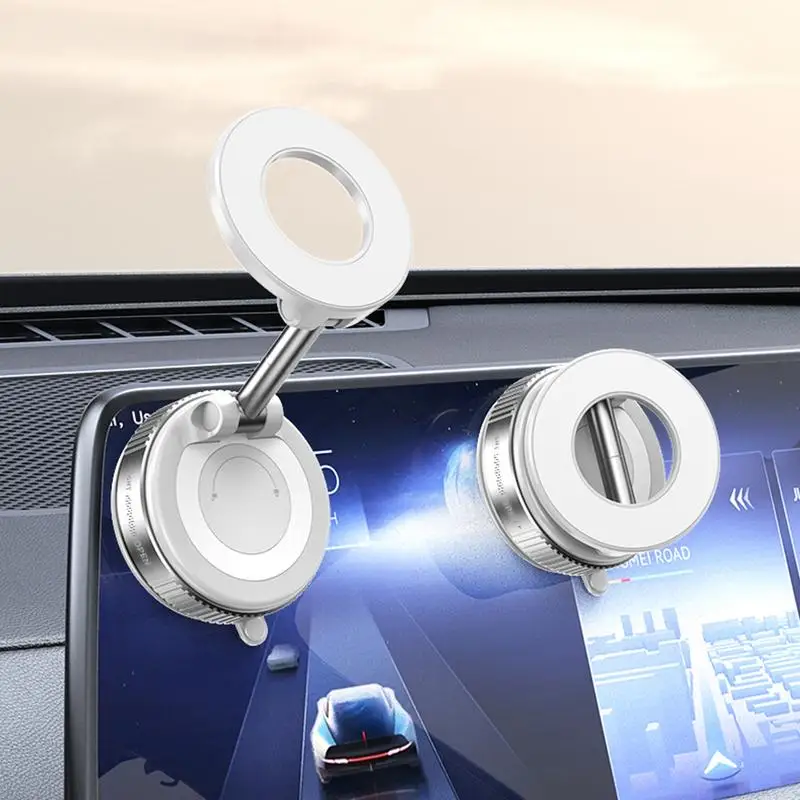

Magnetic Phone Holder Suction Cup Foldable Suction Cup Car Mobile Holder 360-Degree Rotating Automotive Cellphone Mount
