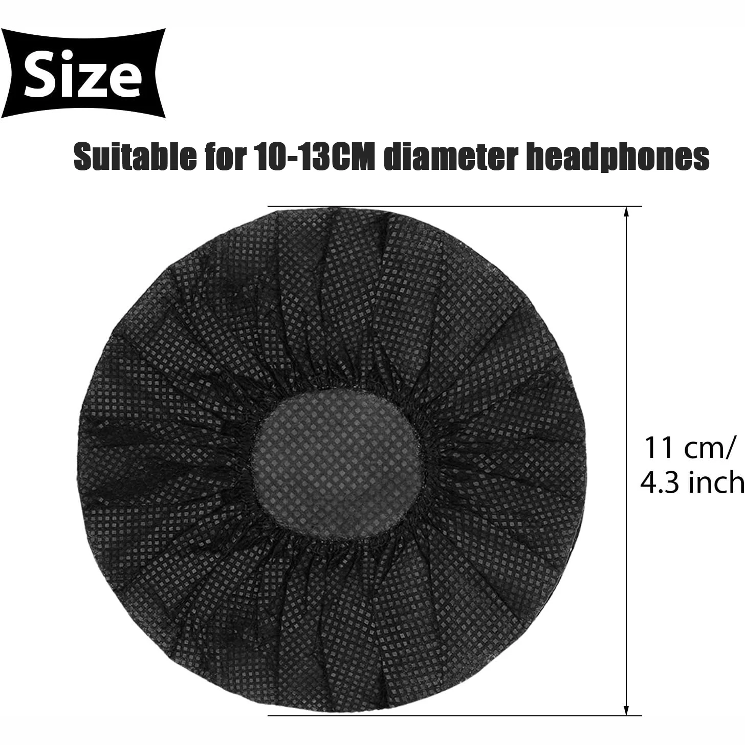 100Pcs Non-Woven Sanitary Headphone Ear Cover Disposable Covers Sanitary Headphone Ear Case Fabric Headset Covers Ear Pad Cover