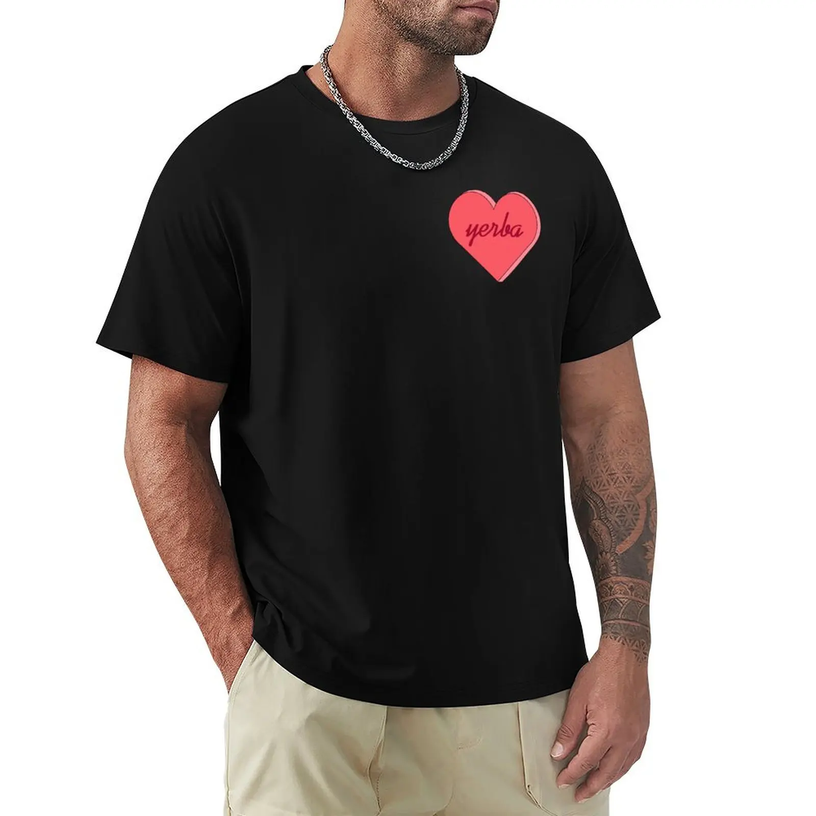 Yerba Mate Heart T-Shirt man t shirts high quality luxury brand T-Shirt