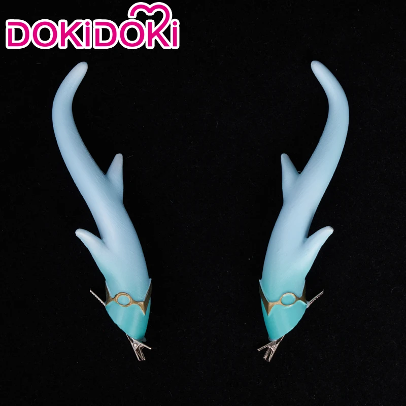 متوفر في المخزون دان هنغ IL شعر مستعار لعبة هونكاي: ستار السكك الحديدية تأثيري DokiDoki دان هنغ Imbibitor Lunae الرجال قرون الشعر الأسود أقراط غطاء مجاني