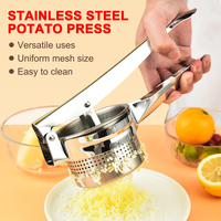 Stainless Steel Potato Masher Ricer Press Mashed Potatoes Manual Potato Masher Juicer Lemon Squeezer Crusher Kitchen Gadgets