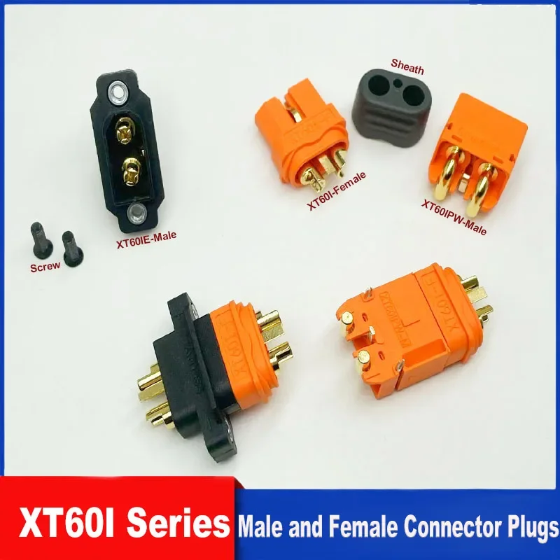 XT60I-F XT60IE-M XT60IPW-M Male and Female Connectors Suitable for Remote Control Batteries, FPV Drones and Solar Panels