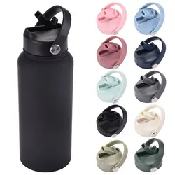 20 Colors Universal Replace Straw Flip Lid Cap 1000ml Wide Mouth Water Bottle Cup Lid Stainless Steel Vacuum Flask