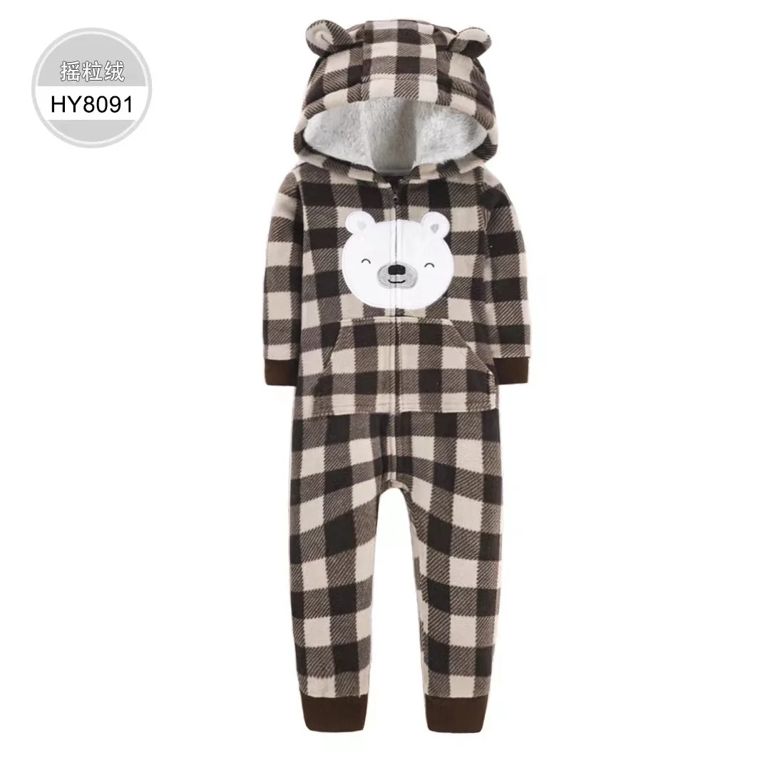 Baby Clothes Warm Toddler Bebe Jumpsuit Spring Outfits Bebe Rompers Hooded Double Zipper Boys Coveral Girls Clothing Fleece Suit