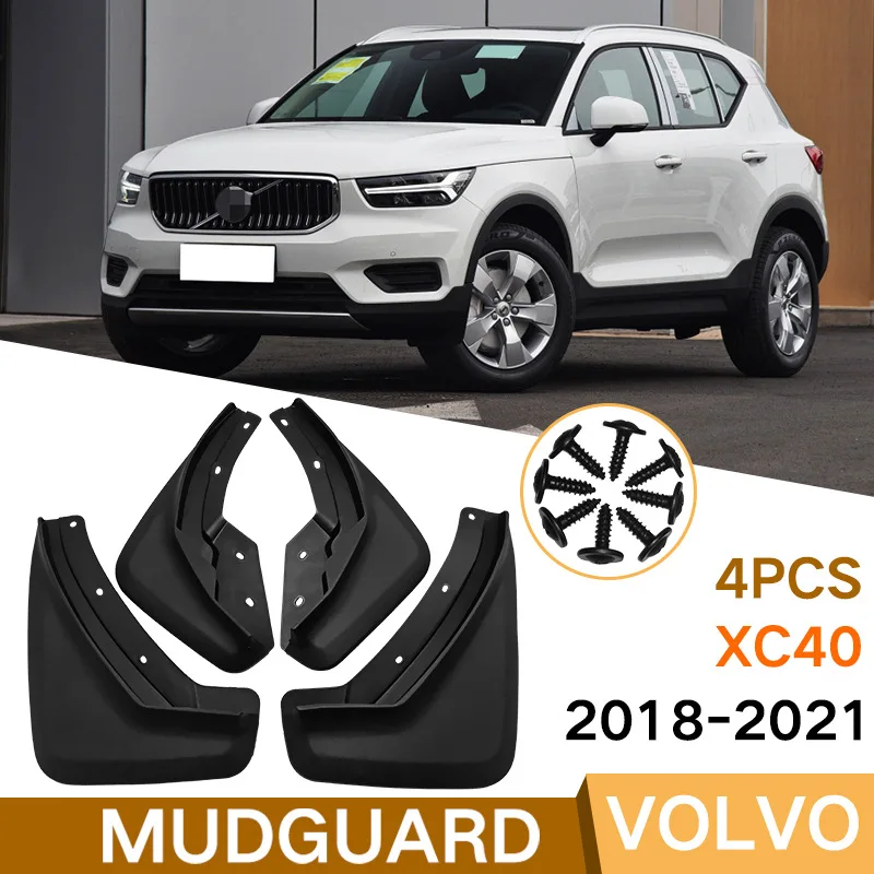 

For Volvo XC40 2018-2021 Car Molded Mud Flaps Splash Guards Mudguards Front Rear Styling Front Rear Wheel Accessories